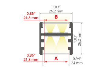 LED Pendelleuchte GLAZA-DUO